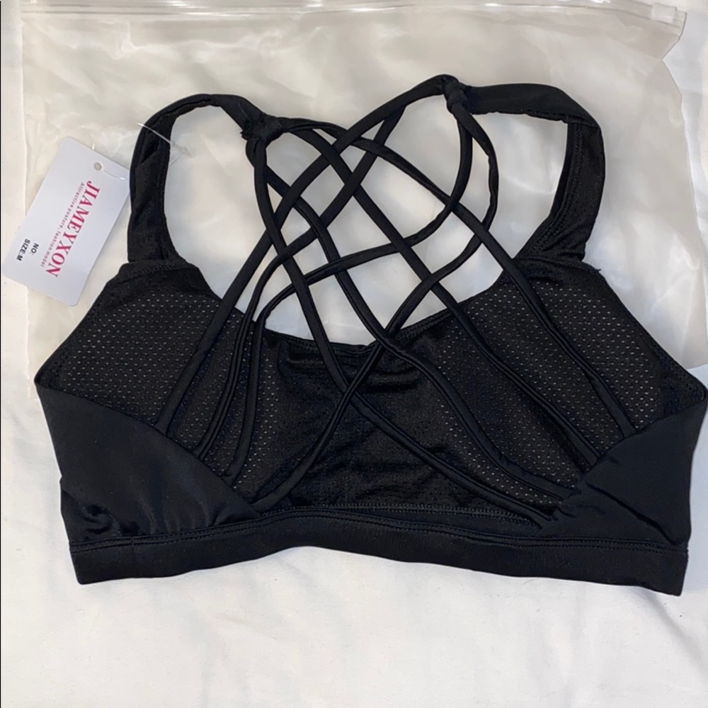 BRAND NEW black sports bra